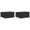 vidaXL Mesita de Noche de Pared 2 uds. Negro 49 x 34,5 x 24 cm