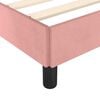 vidaXL Cama con cabecero sin colch&oacute;n terciopelo rosa 140x190 cm
