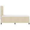 vidaXL Cama tipo Box Spring con colch&oacute;n Crema 100 x 200 cm tela