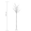 vidaXL &Aacute;rbol de Navidad LED blanco fr&iacute;o sauce interior exterior 2,2 m