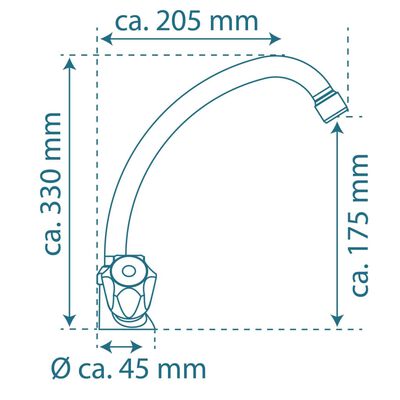 SCHÜTTE Mezclador de lavabo bimando Duo-Mix II baja presión cromo