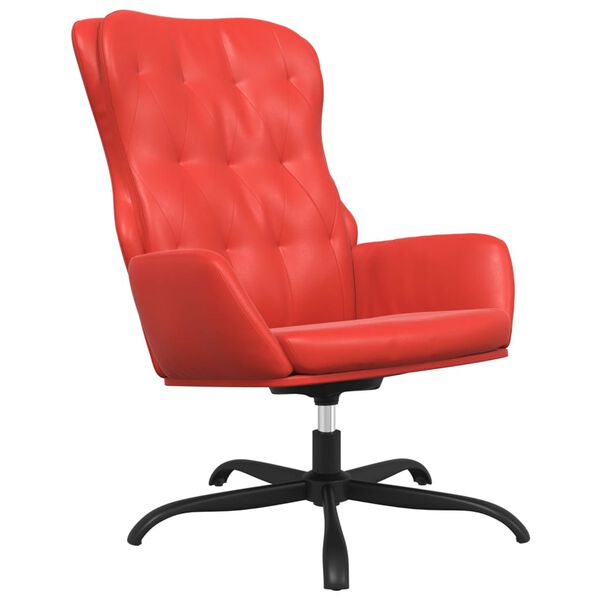 vidaXL Sill&oacute;n de relax de cuero sint&eacute;tico rojo