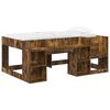 vidaXL Cama Infantil con Almacenamiento Roble Ahumado 80 x 160 cm