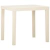 vidaXL Mesa de jard&iacute;n de pl&aacute;stico blanca 79x65x72 cm
