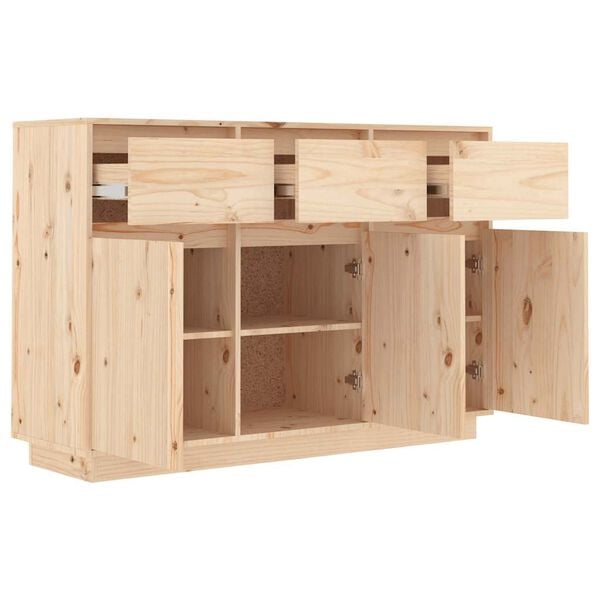 vidaXL Aparador de madera maciza de pino 110x36x75 cm