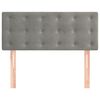 vidaXL Cabecero de terciopelo gris claro 90x5x78/88 cm