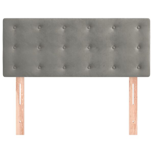 vidaXL Cabecero de terciopelo gris claro 90x5x78/88 cm