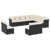 vidaXL Set de sof&aacute;s de jard&iacute;n 12 piezas cojines rat&aacute;n sint&eacute;tico negro