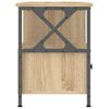 vidaXL Mueble TV hierro madera contrachapada roble Sonoma 102x33x45 cm