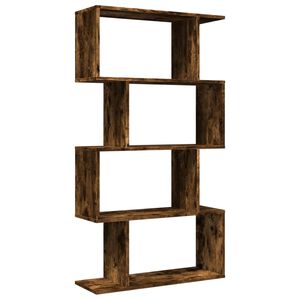 vidaXL Librer&iacute;a divisora 4 niveles madera roble ahumado 70x24x129 cm