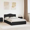 vidaXL Cama con almacenamiento Negro 150 x 200 cm Madera de ingenier&iacute;a