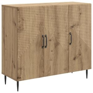 vidaXL Aparador Roble Artesanal 89 x 34,5 x 80 cm Madera de Ingenier&iacute;a