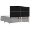 vidaXL Cama tipo Box Spring con colch&oacute;n Gris claro 180 x 200 cm tela