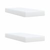 vidaXL Cama box spring con colchón cuero sintético blanco 200x200 cm