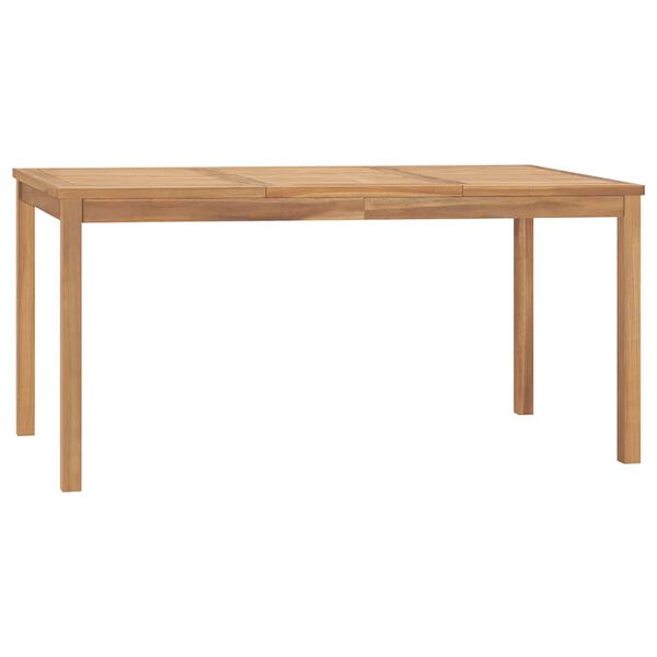 vidaXL Mesa de comedor de jardín madera maciza de teca 160x80x77 cm