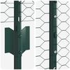 vidaXL Valla con Poste Verde 1,6 x 50 m Acero y PVC
