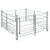 vidaXL Corral para ovejas de 4 paneles acero galvanizado 137x137x92 cm