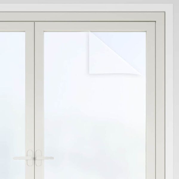 vidaXL L&aacute;minas de ventana esmerilada 5 uds PVC blanco