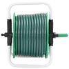 vidaXL Carrete de rollo para manguera de pie PVC verde 20 m