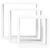 vidaXL Estantes cubo de pared 3 unidades MDF blanco