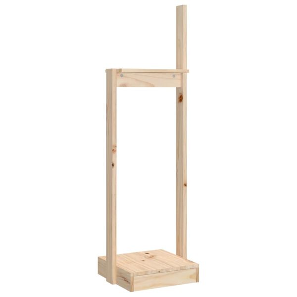 vidaXL Soporte para le&ntilde;a madera maciza de pino 33,5x30x110 cm