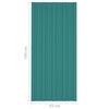 vidaXL Panel para tejado acero galvanizado verde 36 unidades 100x45 cm