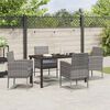 vidaXL Conjunto de Comedor de Jard&iacute;n 5 pcs Gris rat&aacute;n sint&eacute;tico