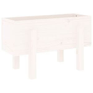 vidaXL Jardinera madera maciza de pino blanco 62x30x38 cm