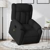 vidaXL Sill&oacute;n reclinable de masaje elevable tela negro