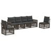 vidaXL Conjunto de sof&aacute;s de jard&iacute;n 6 uds. Gris y Gris Oscuro