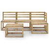 vidaXL Set de muebles de jard&iacute;n 5 pzas madera de pino impregnada verde