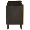 vidaXL Mueble de TV con cajón Negro y dorado 105 x 33 x 46 cm