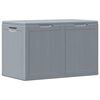 vidaXL Caja de almacenaje para jard&iacute;n 180 L PP aspecto madera gris