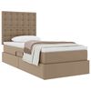 vidaXL Cama con almacenamiento Capuchino 90 x 190 cm Cuero sint&eacute;tico