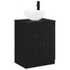 vidaXL Juego de muebles de ba&ntilde;o Roble Negro Madera de ingenier&iacute;a