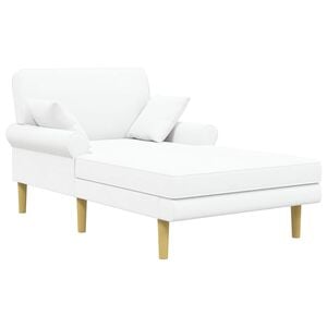 vidaXL Chaise longue Blanco Tela
