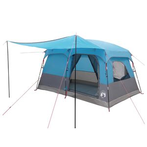 vidaXL Tienda Familiar 6 persona Azul Poli&eacute;ster