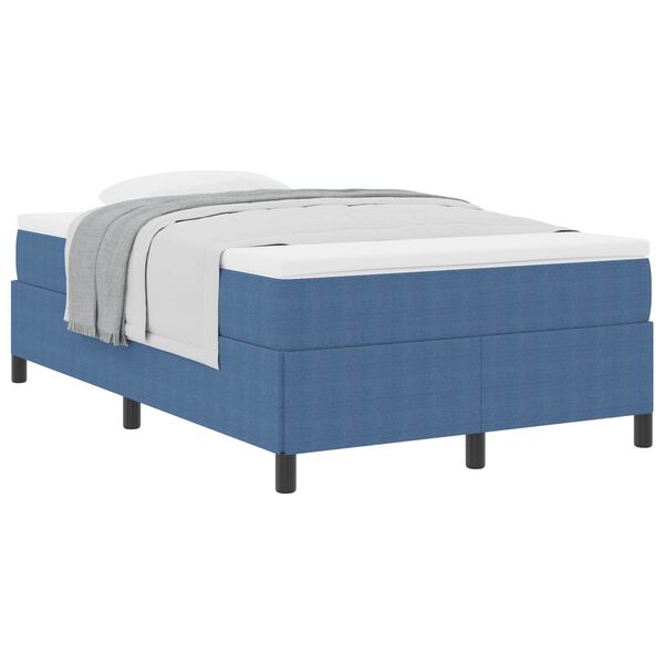 vidaXL Cama tipo Box Spring Azul 120 x 190 cm Tela de Pana