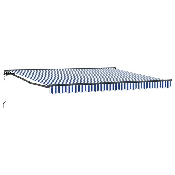 vidaXL Toldo Retr&aacute;ctil Azul y 400 x 300 cm Poli&eacute;ster y metal