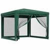 vidaXL Carpa para fiestas con 4 paredes de malla HDPE verde 3x3 m
