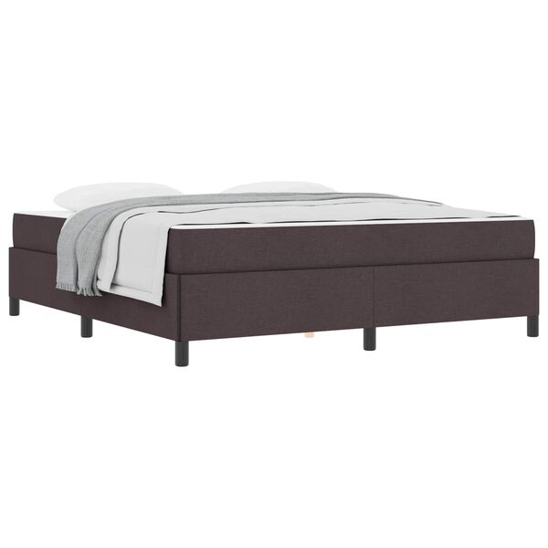 vidaXL Cama tipo Box Spring Marr&oacute;n Oscuro 180 x 200 cm tela