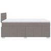 vidaXL Cama box spring con colch&oacute;n tela gris taupe 120x190 cm