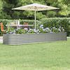vidaXL Jardinera arriate acero galvanizado plata 296x80x36 cm