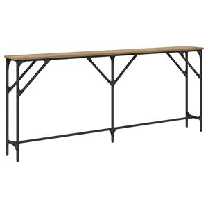 vidaXL Mesa Consola Roble artisan 180 x 23 x 75 cm