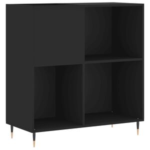 vidaXL Mueble para discos madera contrachapada negro 84,5x38x89 cm