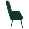 vidaXL Sill&oacute;n de relax de terciopelo verde oscuro