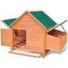 vidaXL Gallinero de exterior de madera con 2 jaulas para huevos