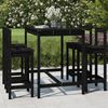 vidaXL Set de mesa y taburetes altos jard&iacute;n 5 piezas madera pino negro