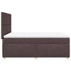vidaXL Cama box spring con colch&oacute;n tela marr&oacute;n oscuro 160x200 cm