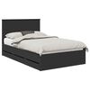 vidaXL Estructura de cama Negro 120 x 200 cm Madera Ingenieril